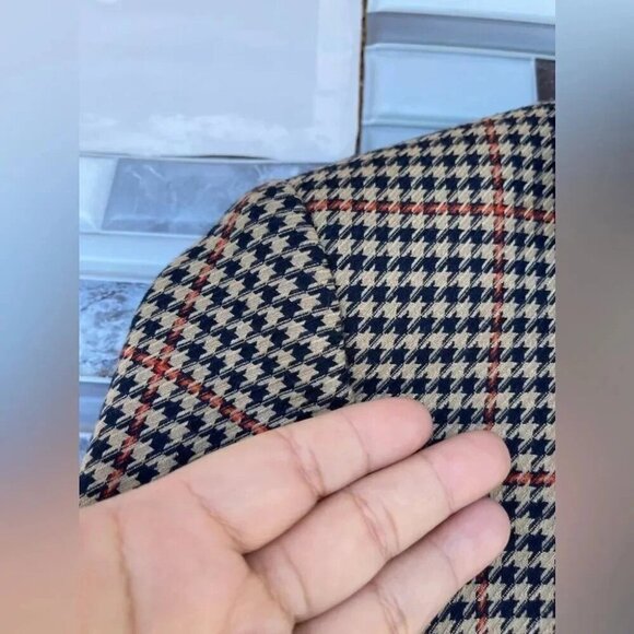 zara check gingham blazer jacket button size XS - Picture 11 of 16